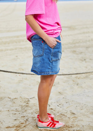 Stretch Denim Skirt - Stonewash PREORDER