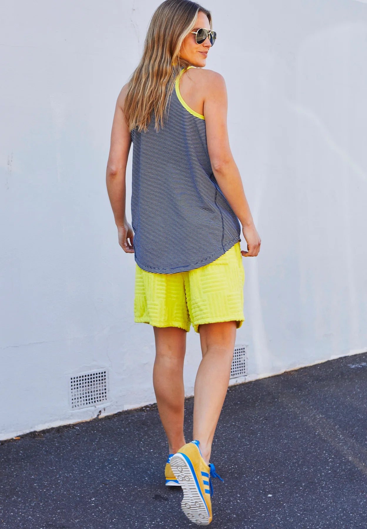 Salt & Sunshine Mexico Tank - Navy Yellow