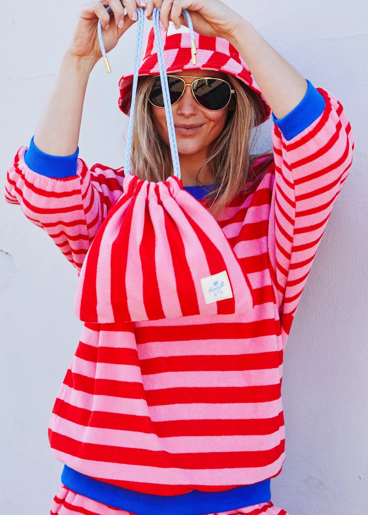 Summer Carnival 3/4 Sleeve Sweat - Pink Red