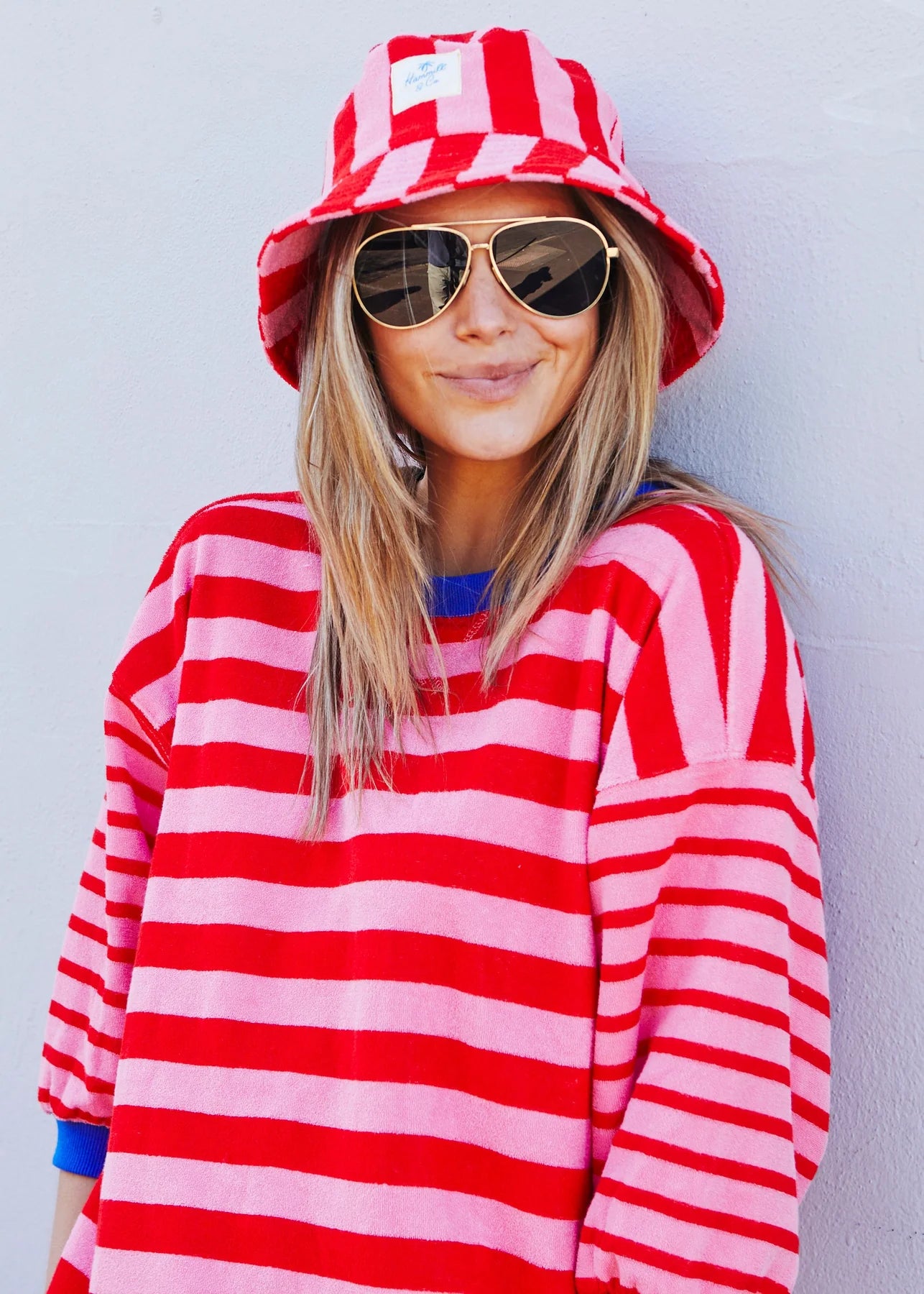 Summer Carnival 3/4 Sleeve Sweat - Pink Red