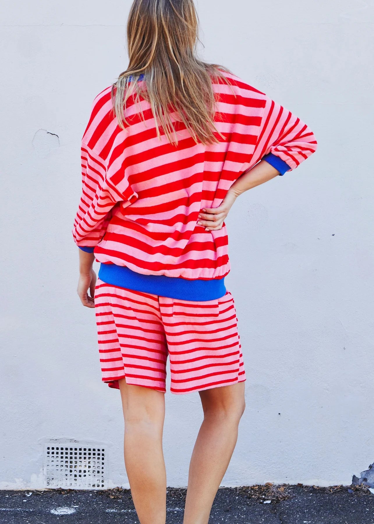 Summer Carnival 3/4 Sleeve Sweat - Pink Red