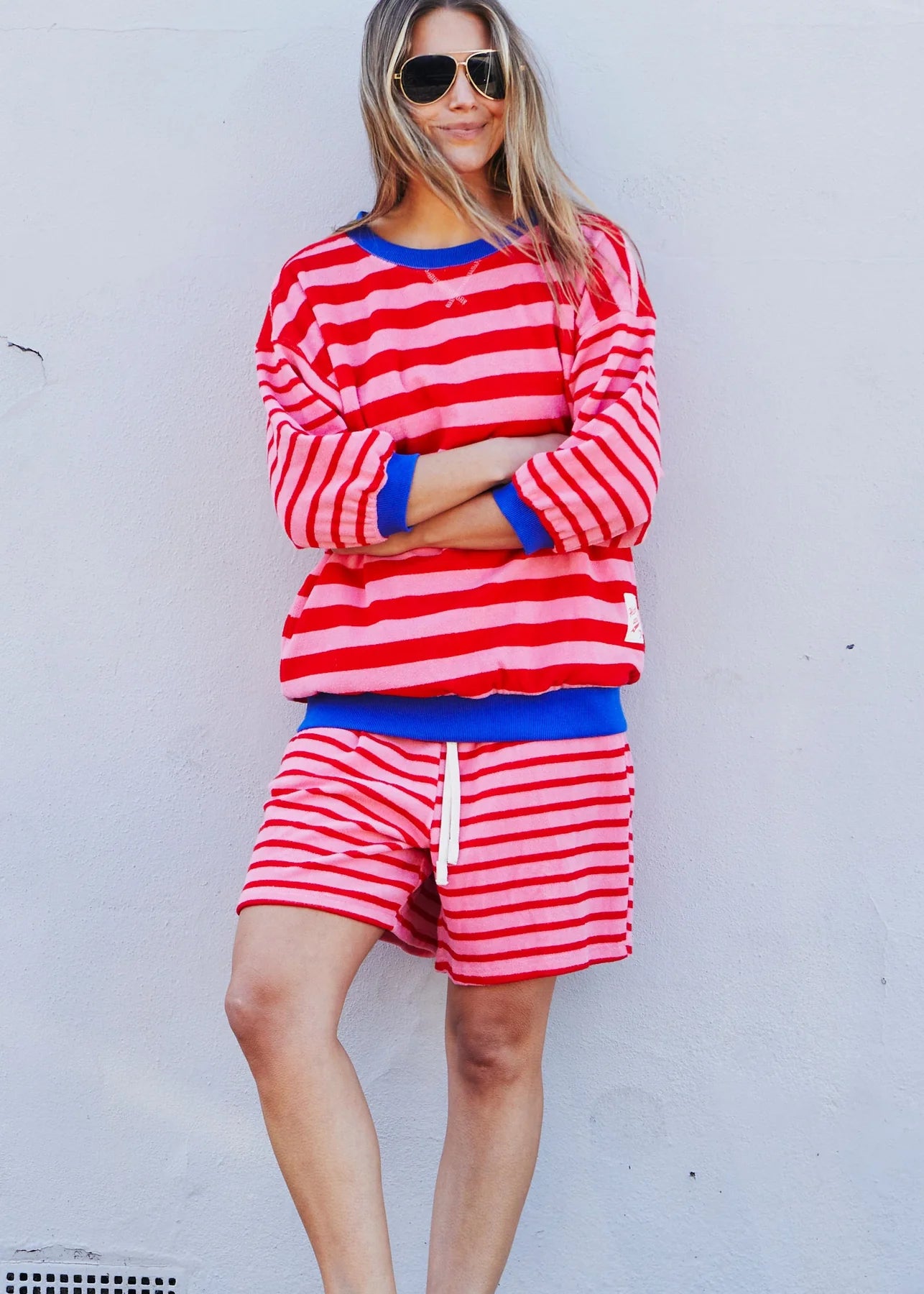 Summer Carnival Stripe Short - Pink Red