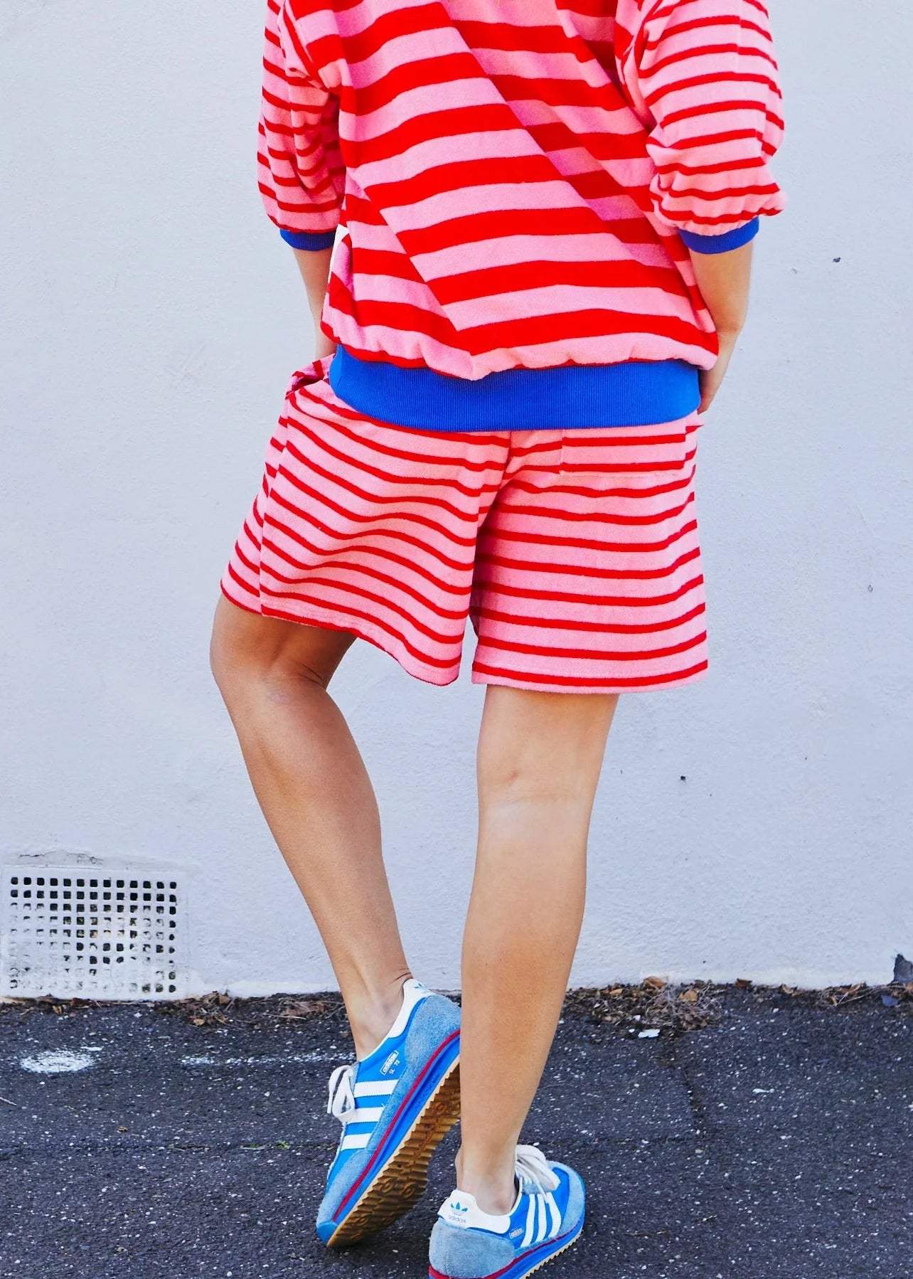 Summer Carnival Stripe Short - Pink Red