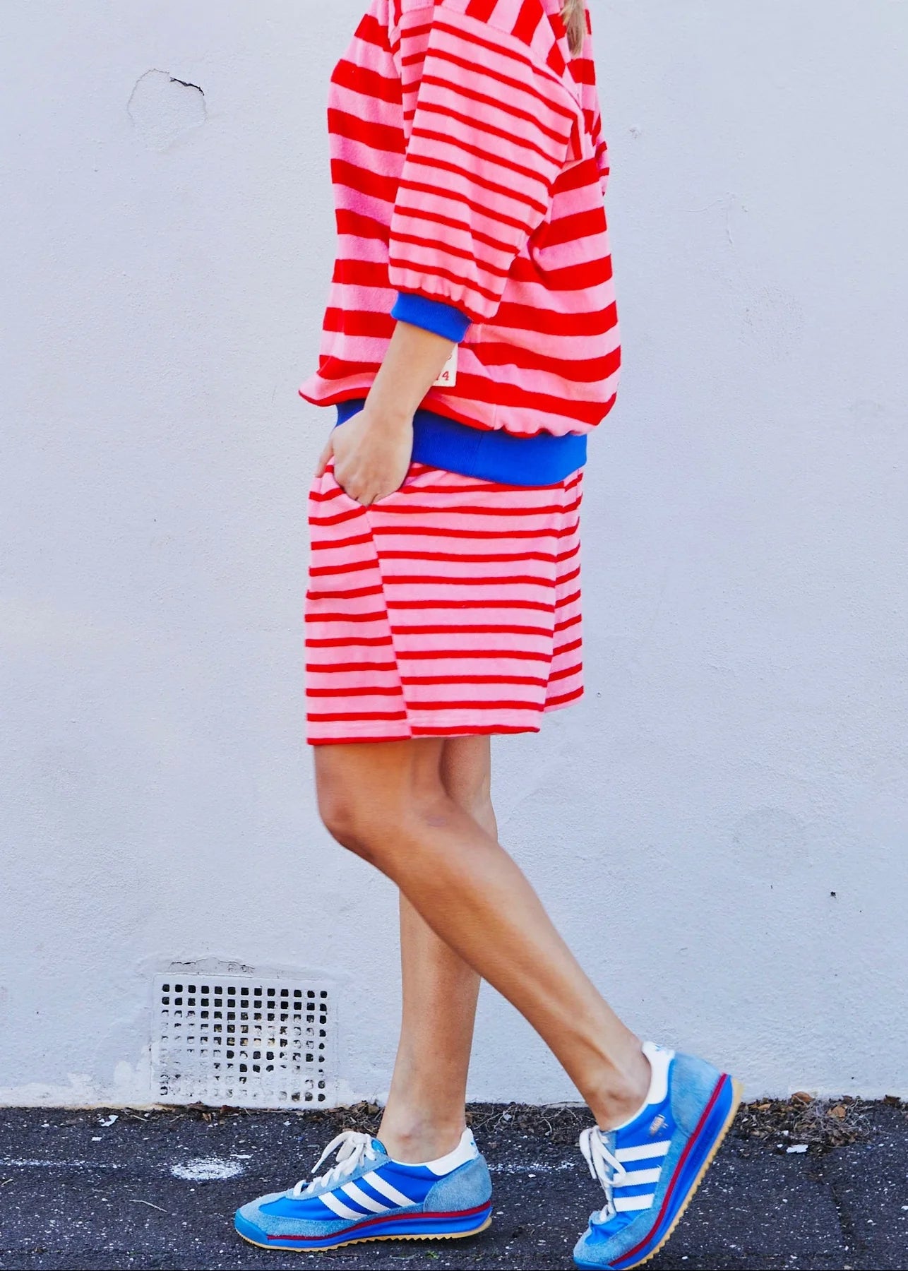 Summer Carnival Stripe Short - Pink Red