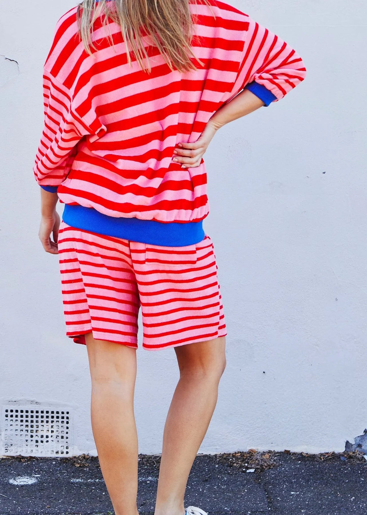 Summer Carnival Stripe Short - Pink Red
