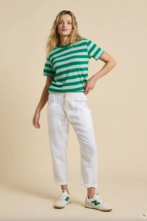 Tilly Stripe Tee - Blue Green