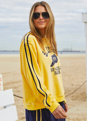 Urban Velour Sweat - Lemon Navy