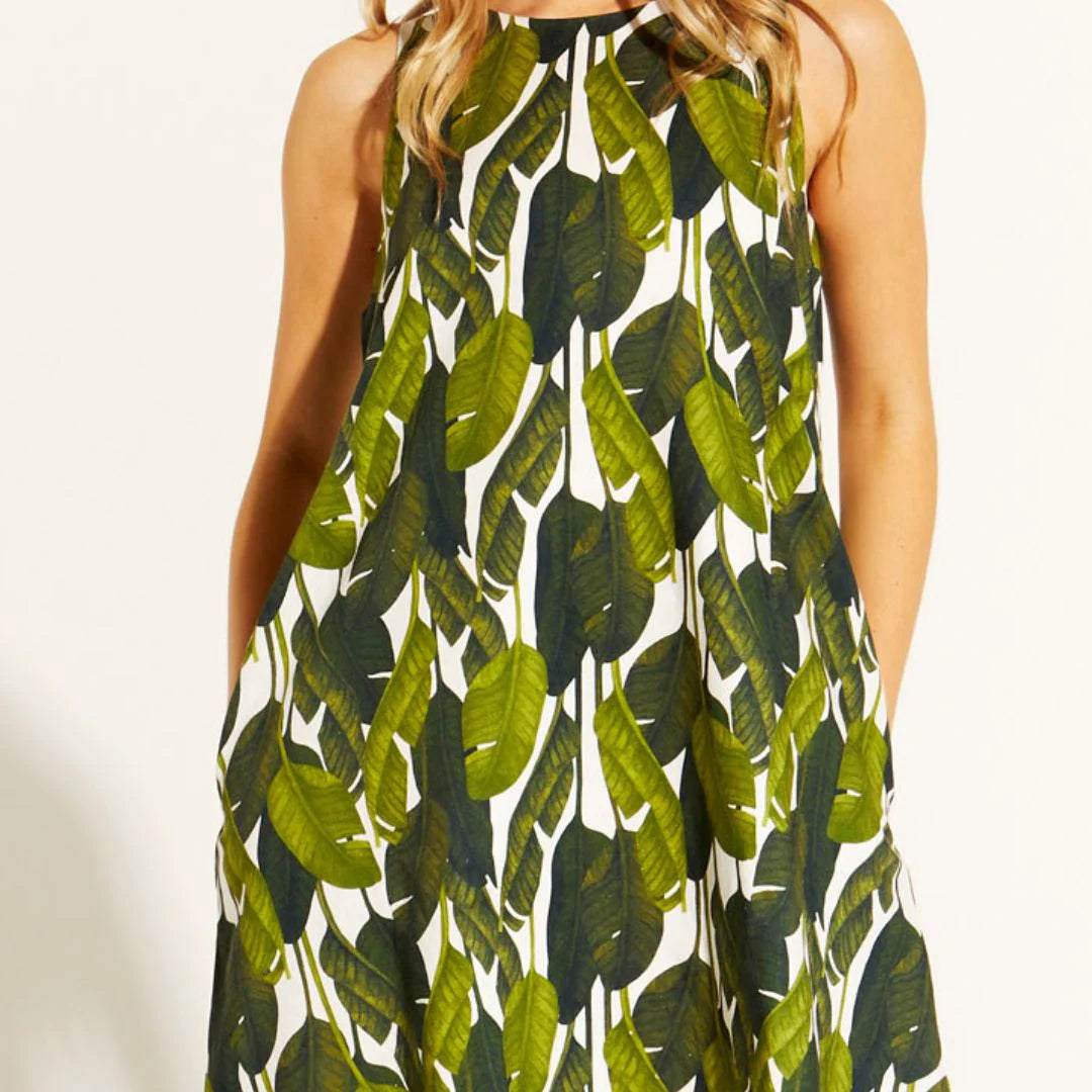 Storyteller Shift Dress - Leaf