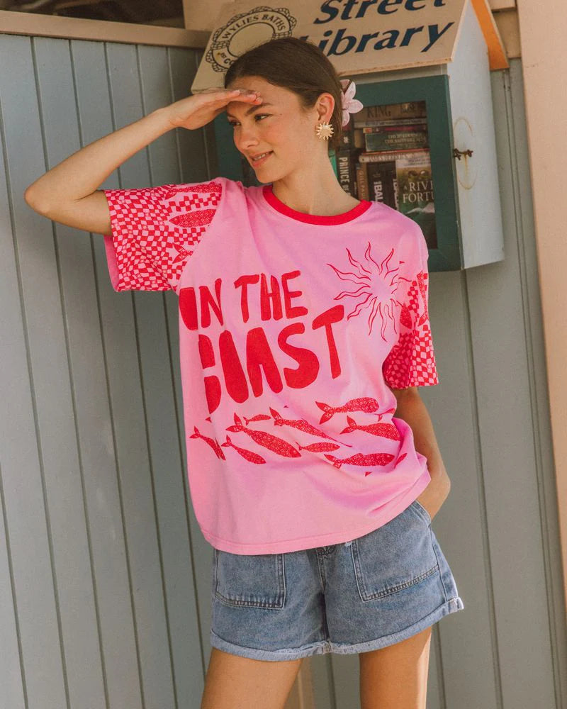 On The Coast Tee - Pink