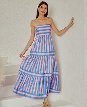 Cece Dress - Blue Pink