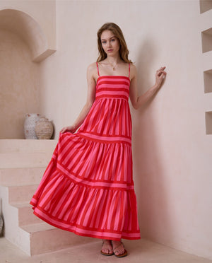 Cece Dress - Red Stripe