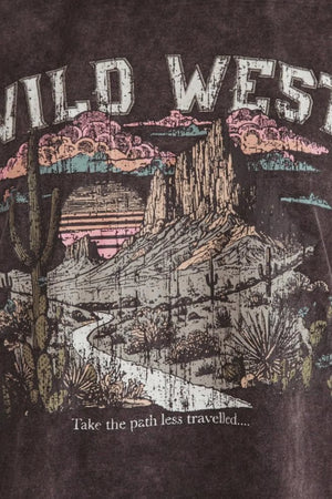 Wild West Tee - Charcoal PREORDER