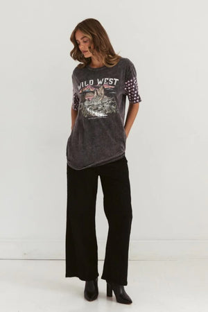 Wild West Tee - Charcoal PREORDER