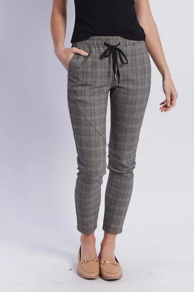 Luka Check Joggers - Grey Blue Check