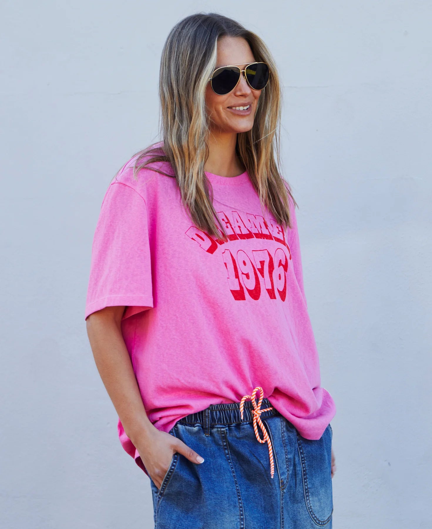 1976 Dreamer Tee - Hot Pink PREORDER