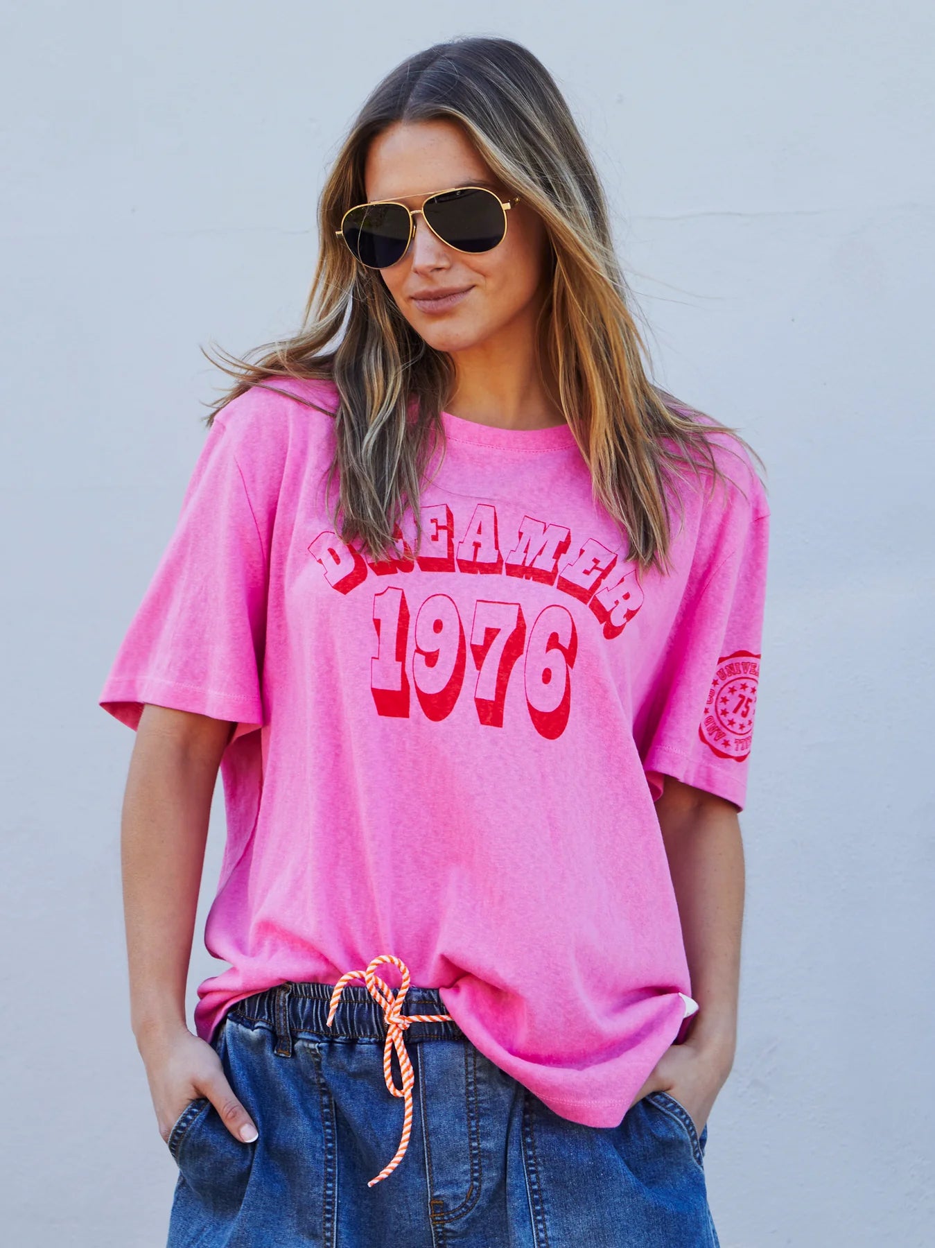 1976 Dreamer Tee - Hot Pink PREORDER