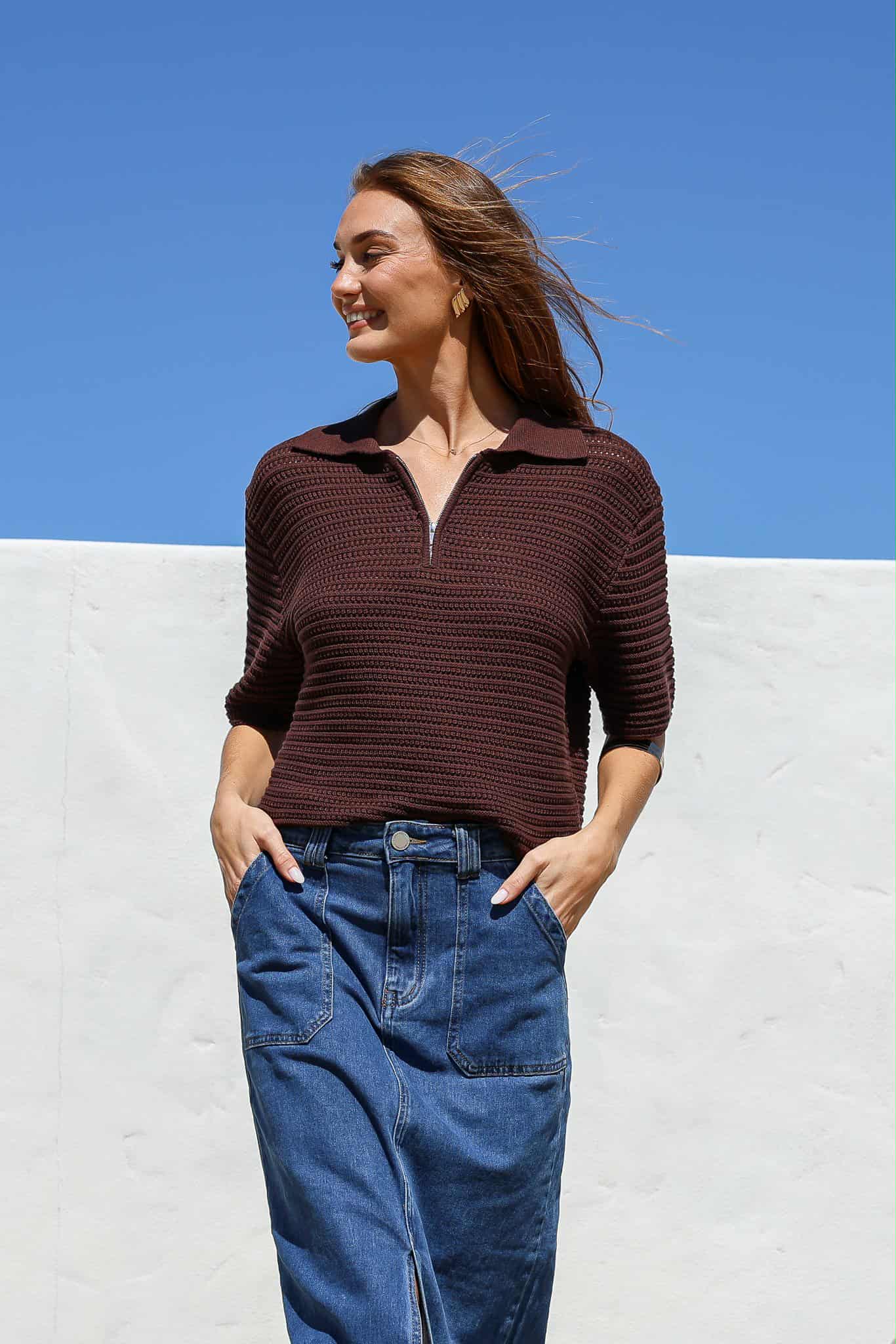 Crochet Top - Chocolate