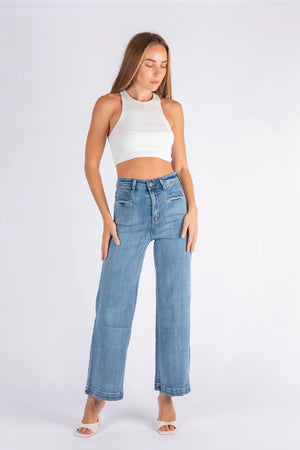 Wide Leg Jean - Blue