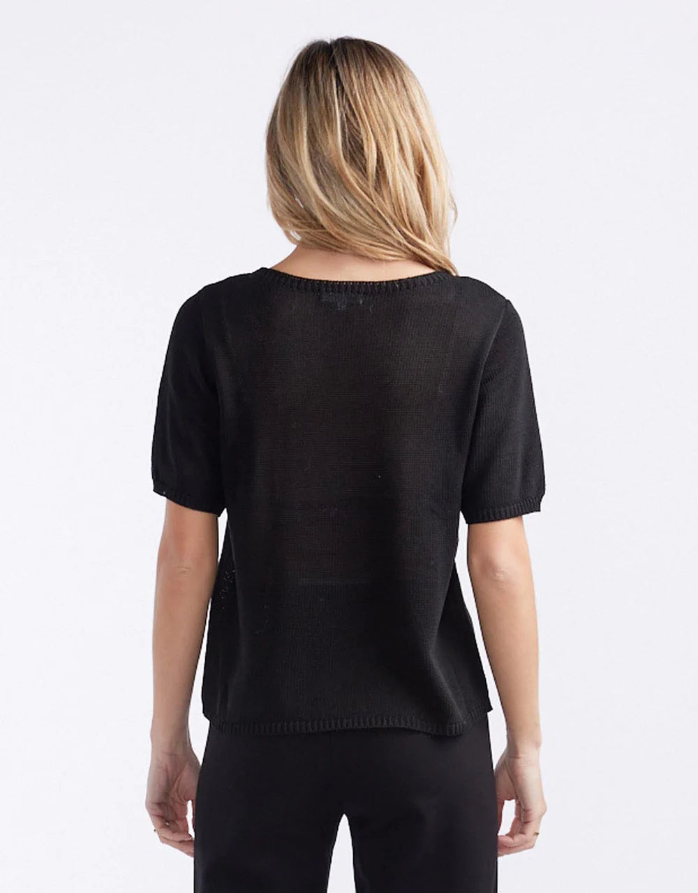 Summer Knit Tee - Black