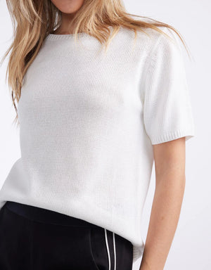 Summer Knit Tee - White