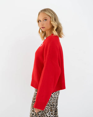 Bow Knit - Red