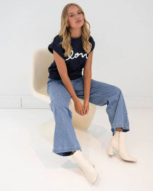 Love Knit Vest - Navy PREORDER