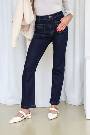Jackson Straight Leg Jean -Dark Indigo Wash