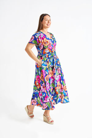 Larry Midi Dress - Multi Floral