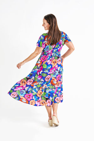 Larry Midi Dress - Multi Floral