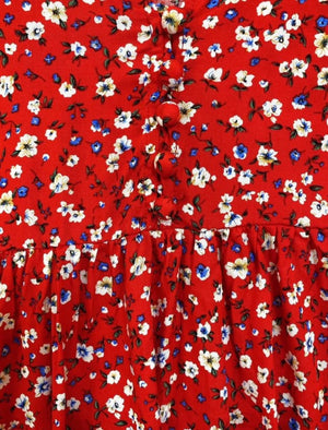 Iris Dress - Red Floral