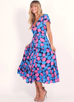 Sunny Maxi Dress - Pink Print