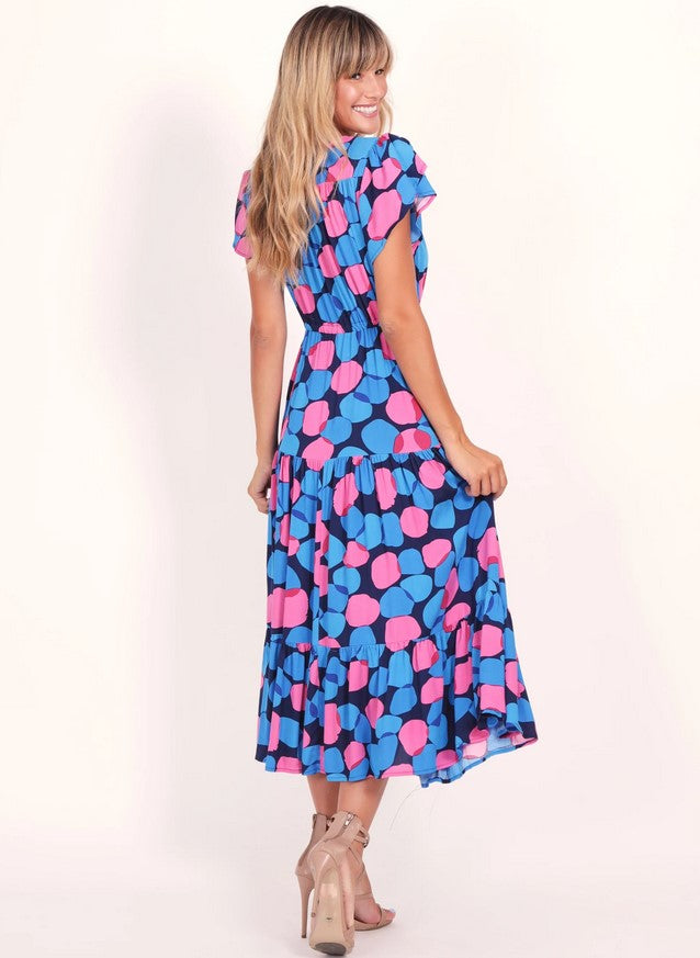 Sunny Maxi Dress - Pink Print